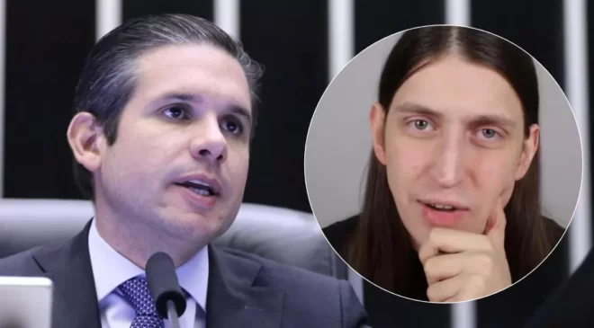 Hugo Motta e Felca (Foto: Kayo Magalhães/Câmara dos Deputados | Reprodução)
